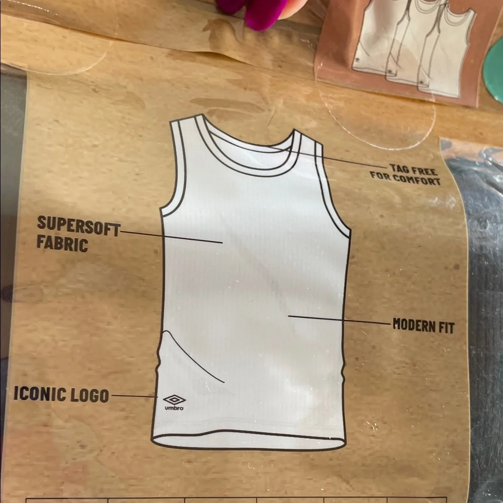 Umbro Men's Tank 3-Pack in Black Size Large Tagless New in Package